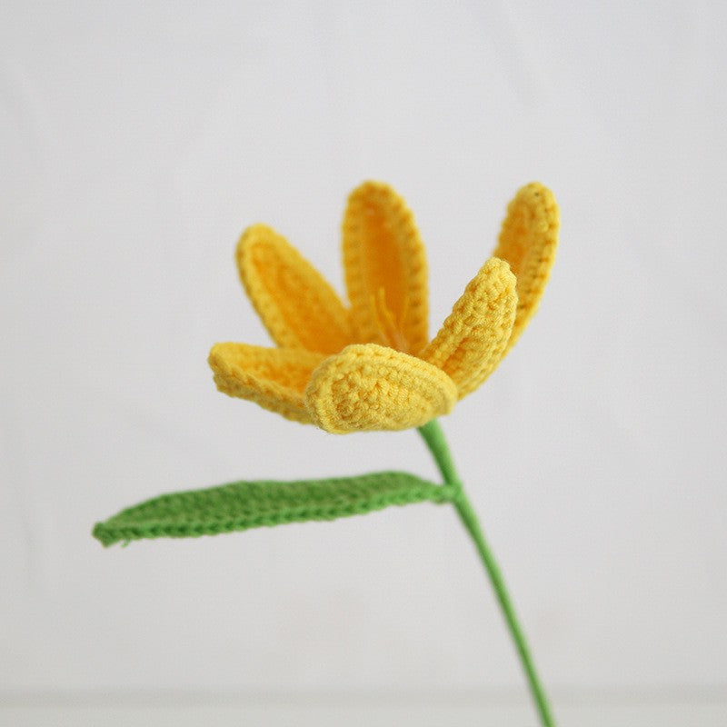 Handmade Knitted Décor Gift - Blooming tulip - Yellow-Jolura
