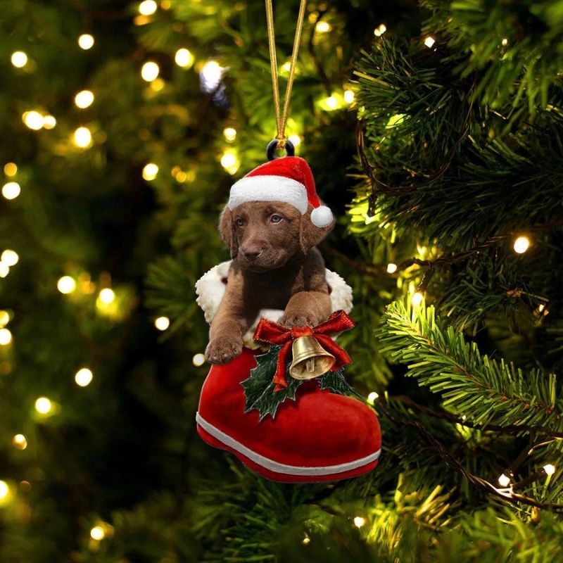 Chesapeake Bay In Santa Boot Christmas Hanging Ornament SB094-Jolura