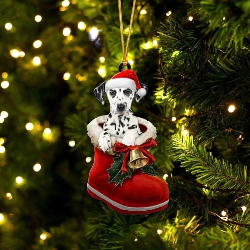 Dalmatian In Santa Boot Christmas Hanging Ornament SB098-Jolura