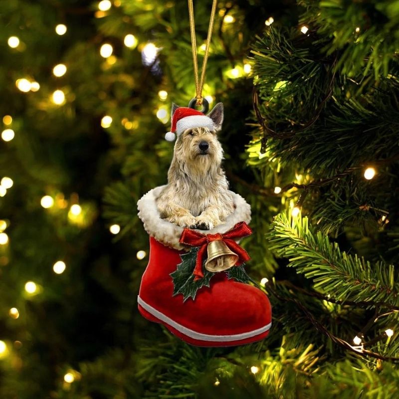 Berger Picard In Santa Boot Christmas Hanging Ornament SB155-Jolura