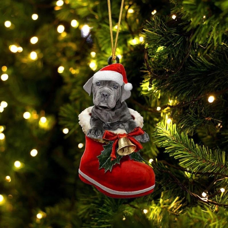 Neapolitan Mastiff In Santa Boot Christmas Hanging Ornament SB165-Jolura