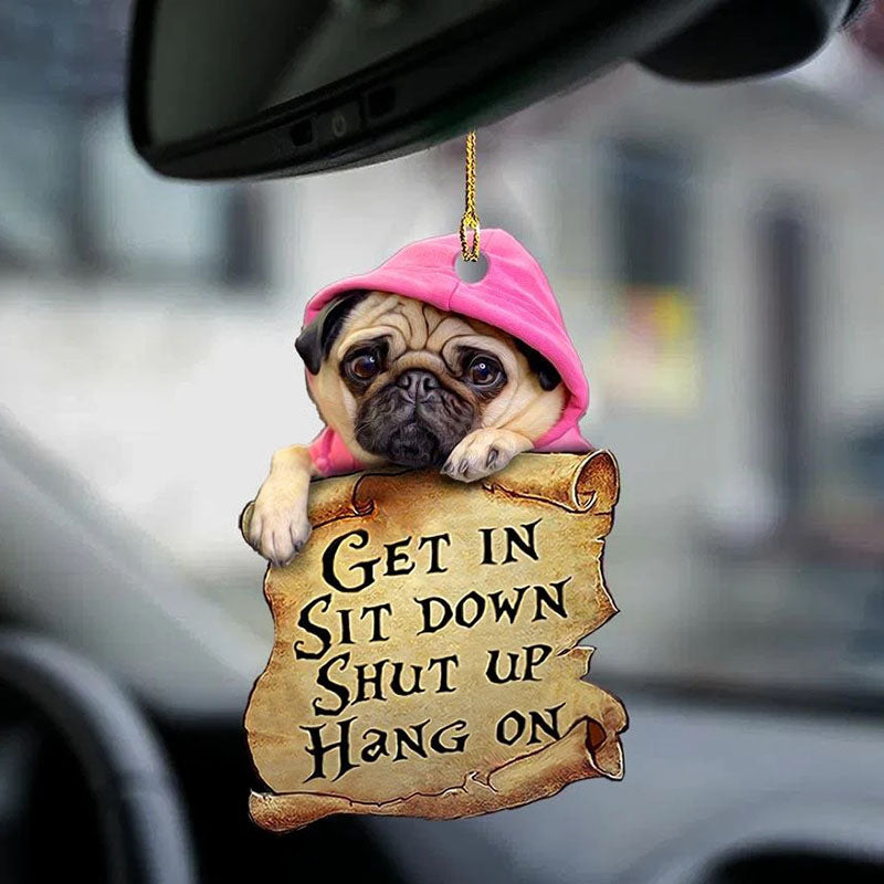 Pug Get In Ornament GI007-Jolura