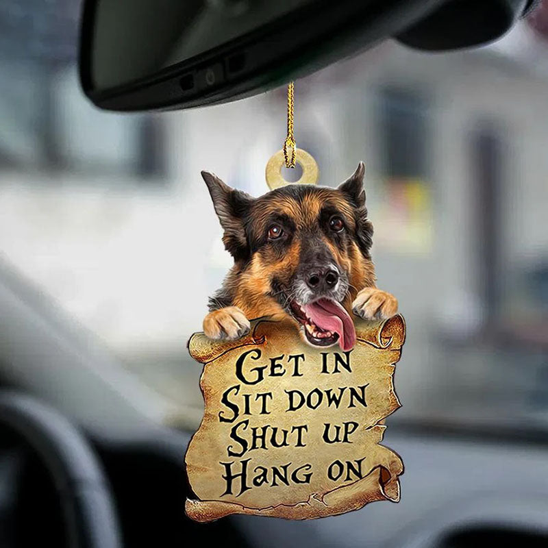 German Shepherd Get In Ornament GI009-Jolura