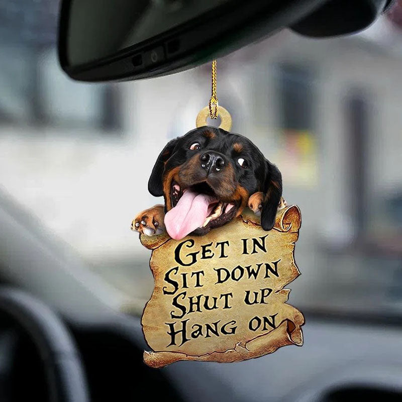 Rottweiler Get In Ornament GI010-Jolura