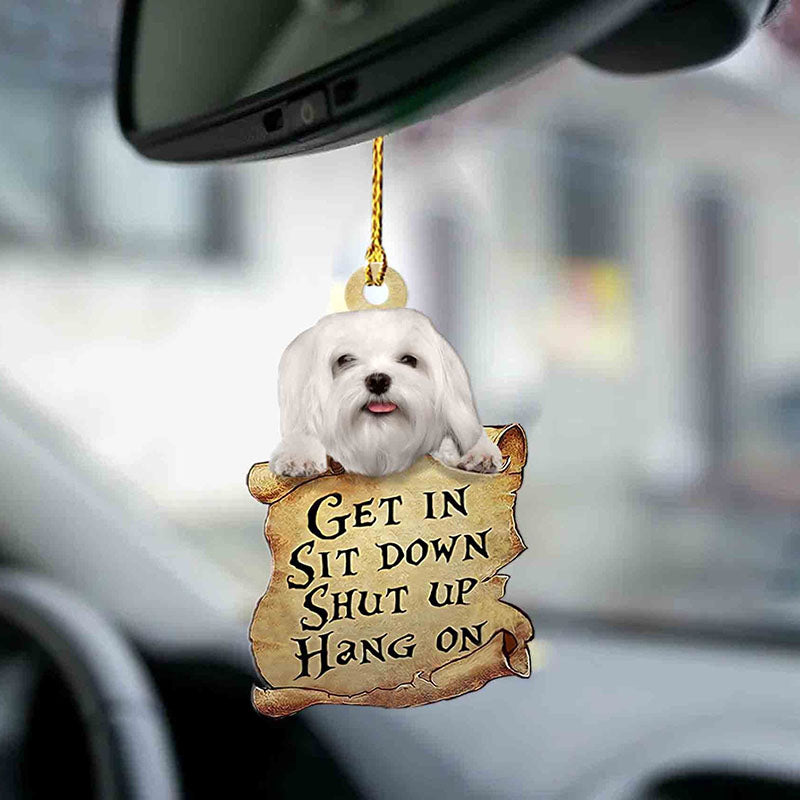 Maltese Get In Ornament GI018-Jolura