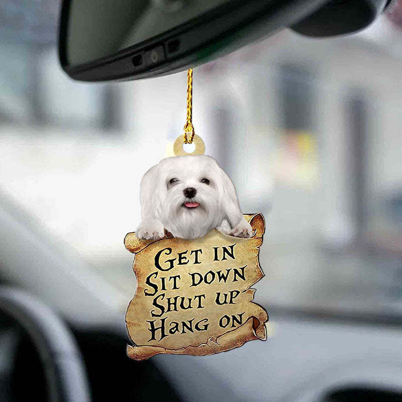 Maltese Get In Ornament GI018-Jolura