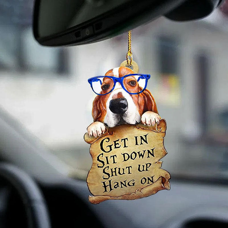 Basset Hound Get In Ornament GI019-Jolura