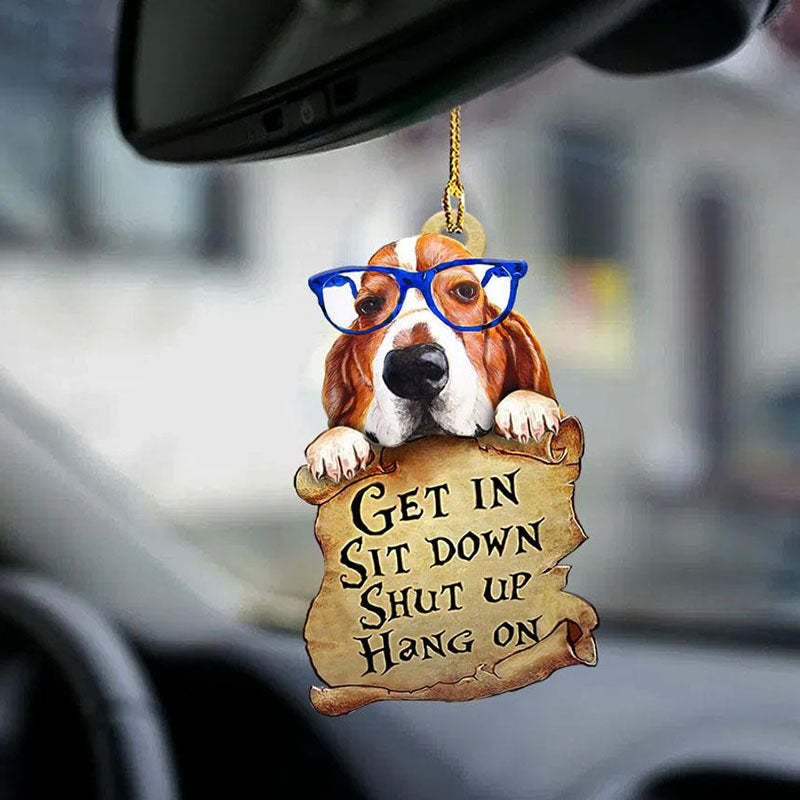 Basset Hound Get In Ornament GI019-Jolura