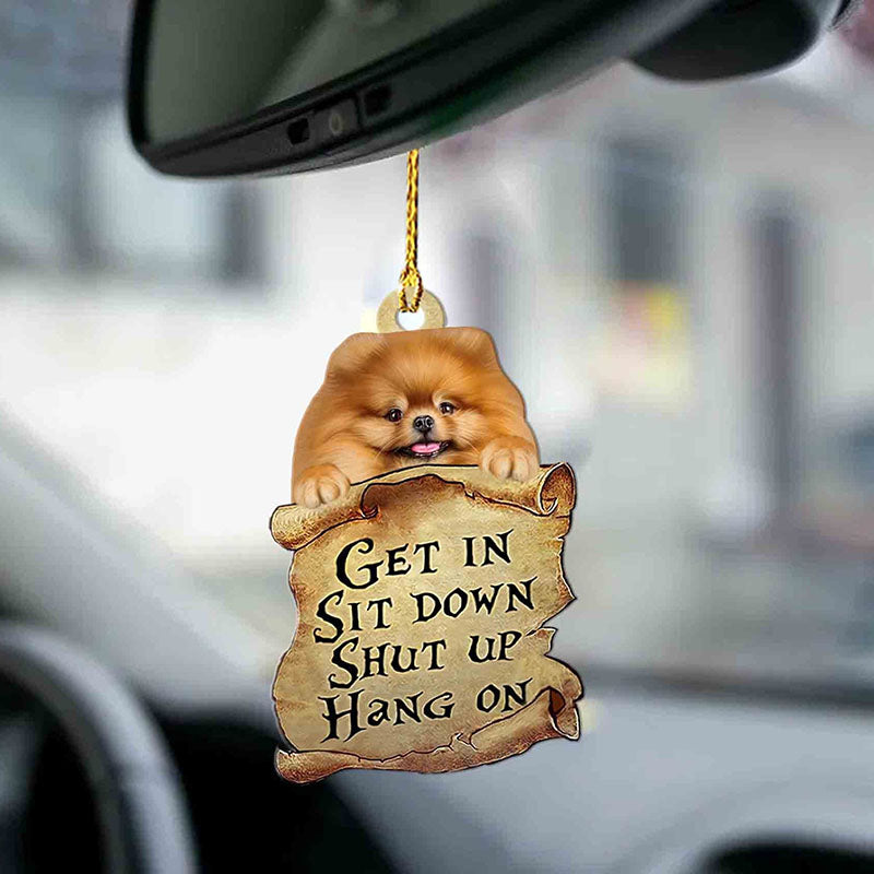 Pomeranian Get In Ornament GI024-Jolura