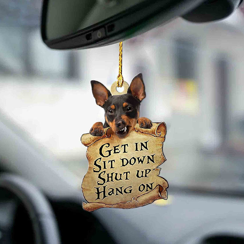 Miniature Pinscher Get In Ornament GI028-Jolura