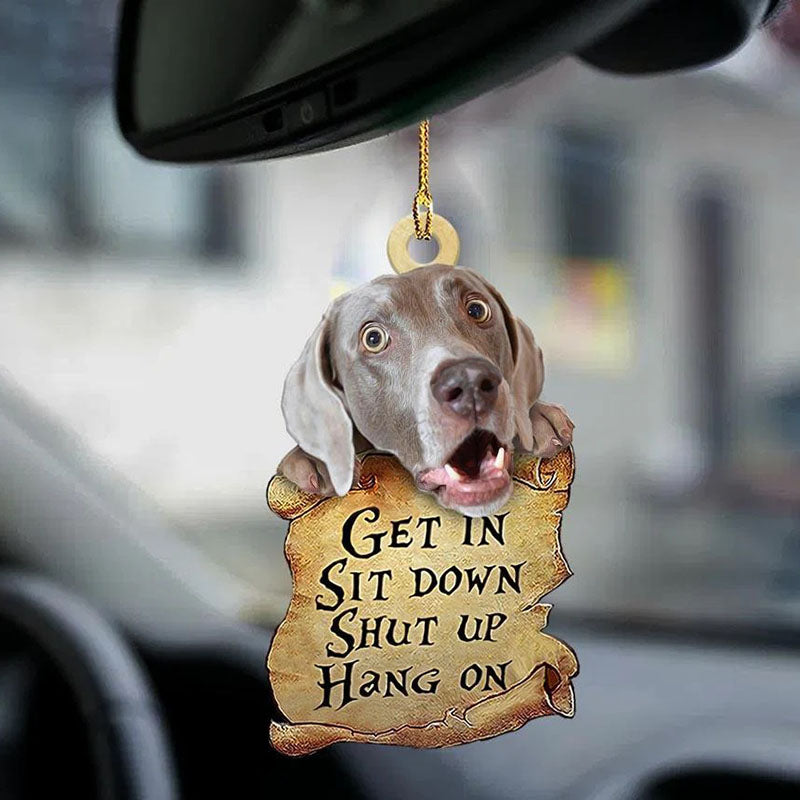 Weimaraner Get In Ornament GI042-Jolura
