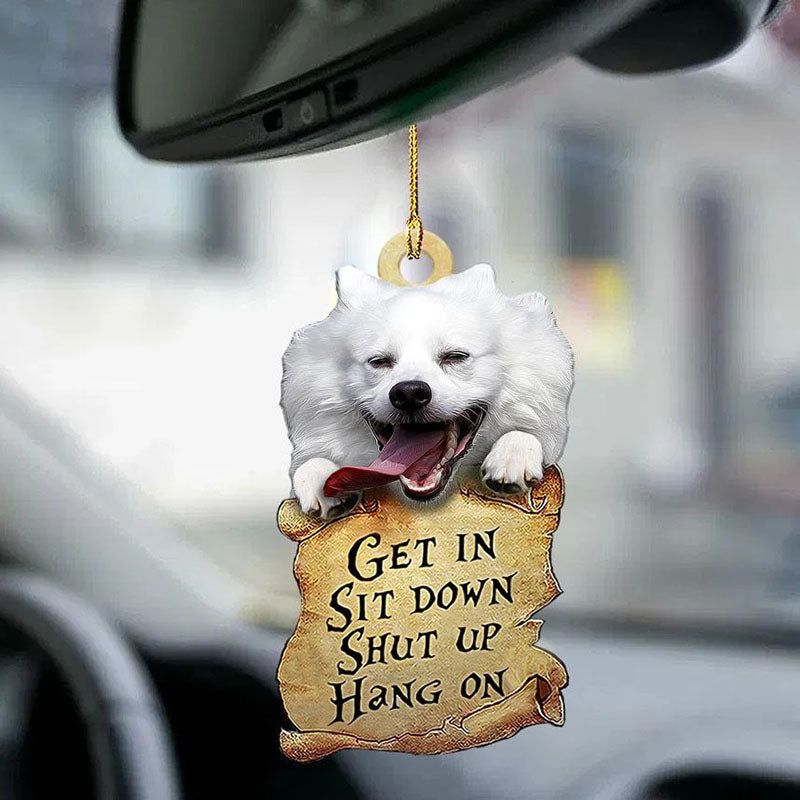 American Eskimo Dog Get In Ornament GI060-Jolura