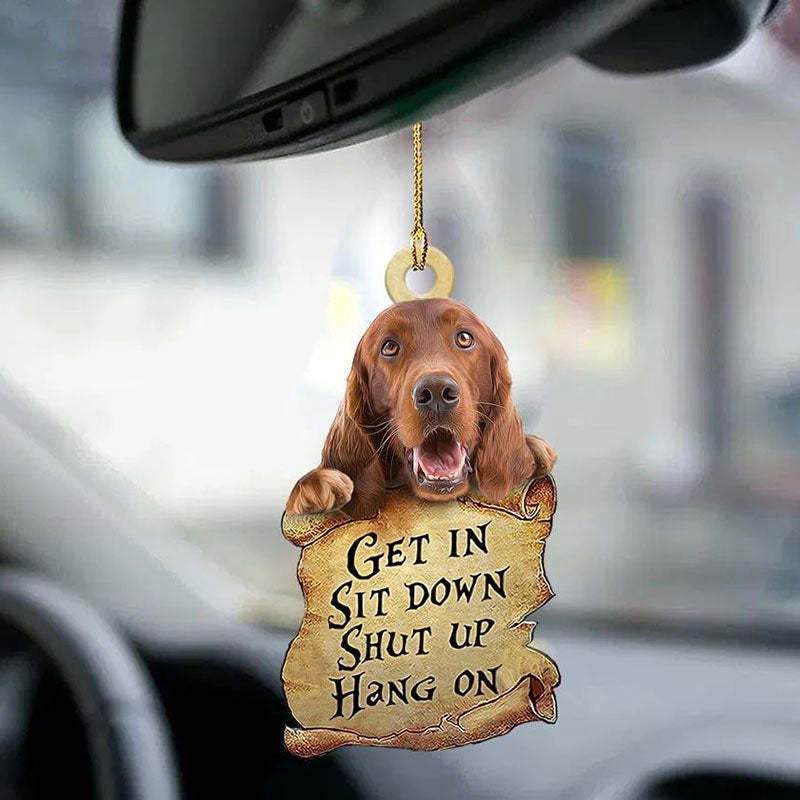 Irish Setter Get In Ornament GI065-Jolura