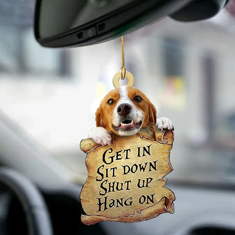 Brittany Spaniel Get In Ornament GI066-Jolura