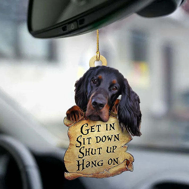 Gordon Setter Get In Ornament GI069-Jolura
