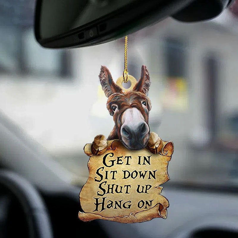 Donkey Get In Ornament GI080-Jolura