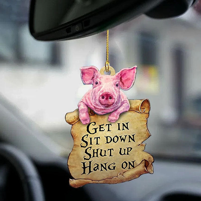 Pig Get In Ornament GI083-Jolura