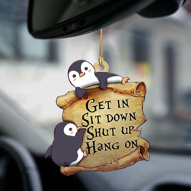 Penguin Get In Ornament GI102-Jolura