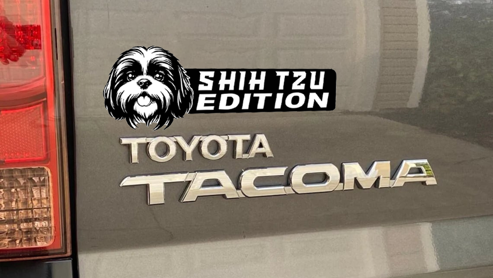 Shih Tzu Car Badge Laser Cutting Car Emblem CE128-Jolura