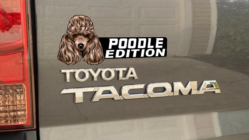 Poodle Car Badge Laser Cutting Car Emblem CE150-Jolura