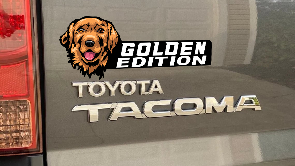 Golden Retriever Car Badge Laser Cutting Car Emblem CE152-Jolura
