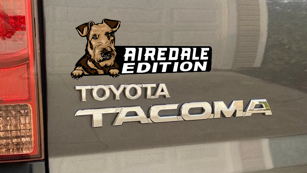 Airedale Terrier Car Badge Laser Cutting Car Emblem CE154-Jolura
