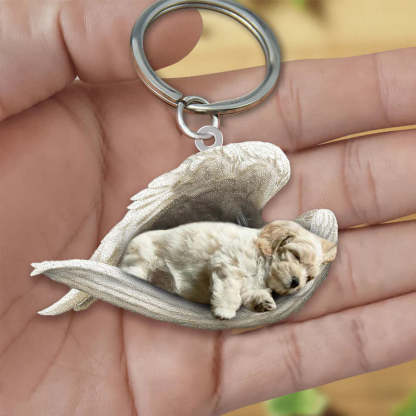 Sleeping Angel Acrylic Keychain Lhasa Apso SA043-Jolura