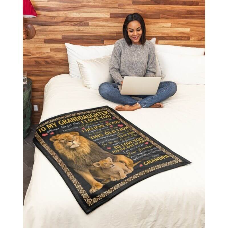 To My Granddaughter - From Grandpa - A387 - Premium Blanket-Jolura