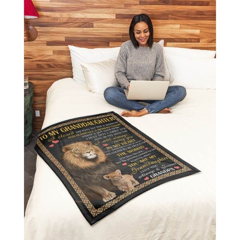To My Granddaughter - From Grandpa - A383 - Premium Blanket-Jolura