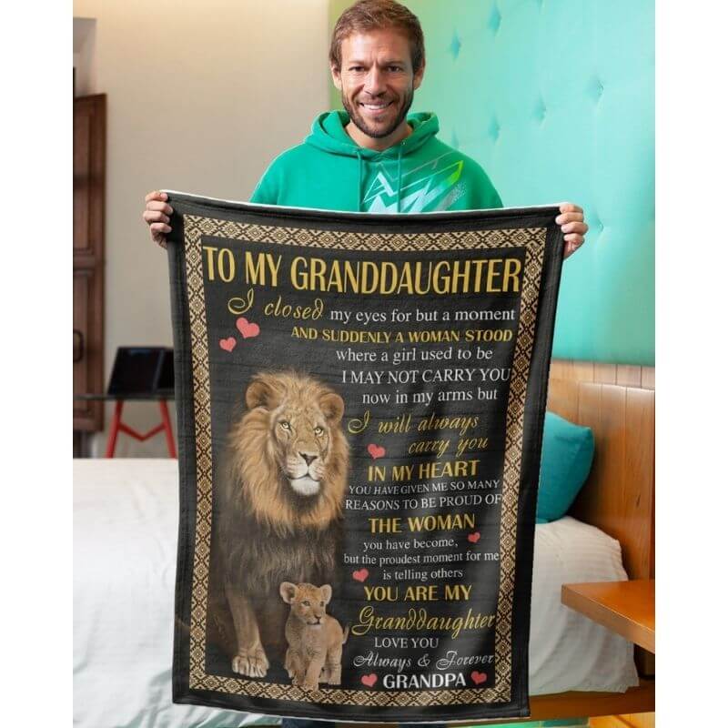 To My Granddaughter - From Grandpa - A383 - Premium Blanket-Jolura