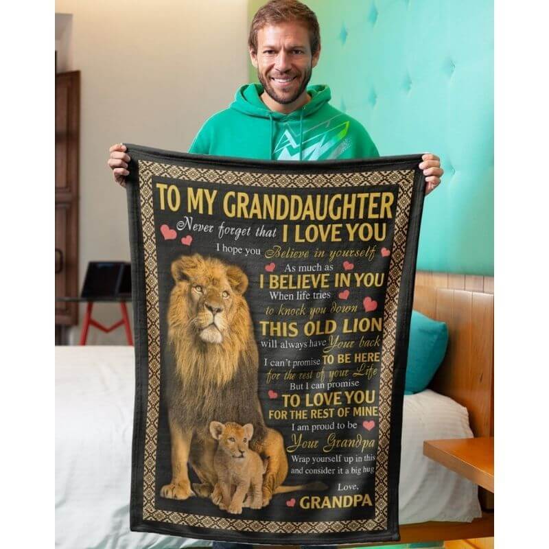 To My Granddaughter - From Grandpa - A387 - Premium Blanket-Jolura