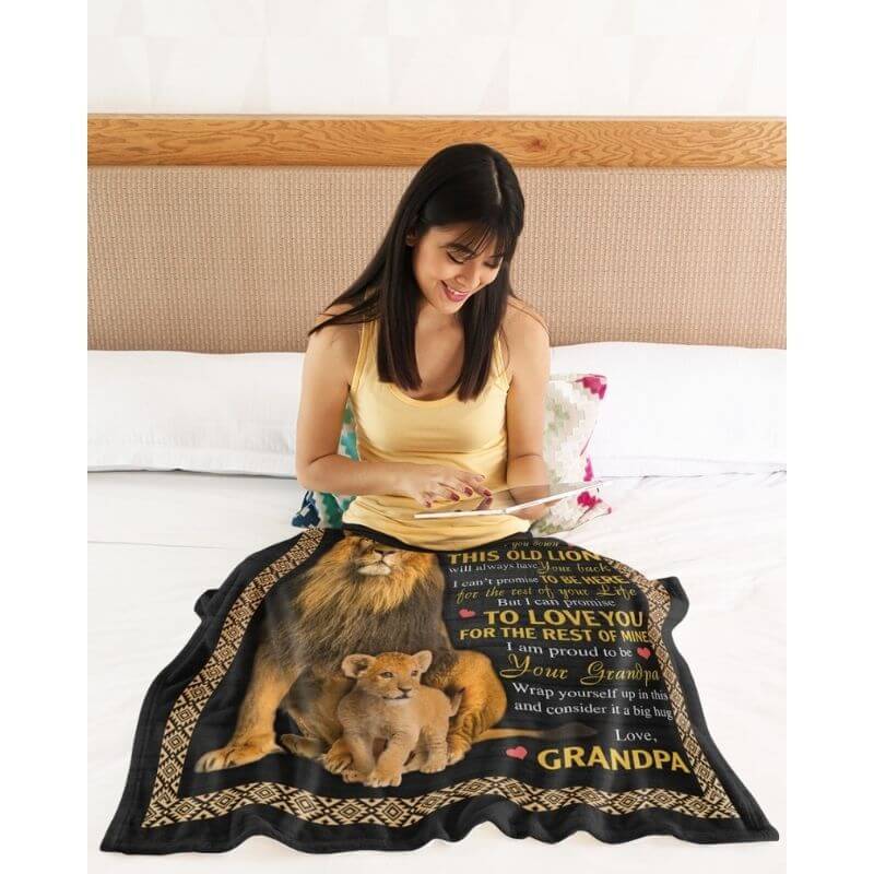 To My Granddaughter - From Grandpa - A387 - Premium Blanket-Jolura