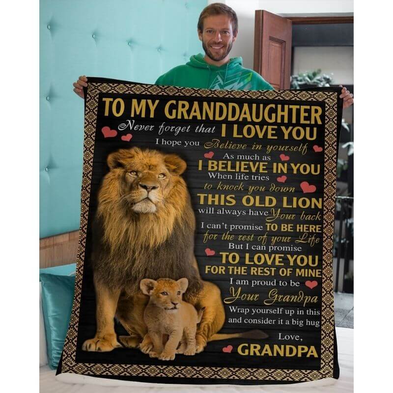 To My Granddaughter - From Grandpa - A387 - Premium Blanket-Jolura