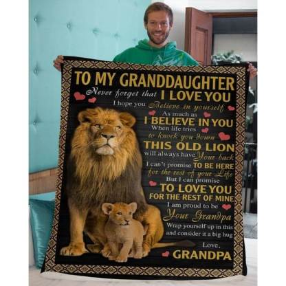 To My Granddaughter - From Grandpa - A387 - Premium Blanket-Jolura