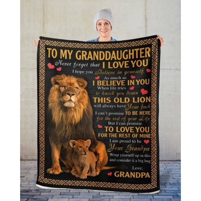 To My Granddaughter - From Grandpa - A387 - Premium Blanket-Jolura