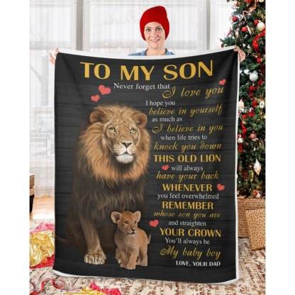 To My Son - From Dad - A384 - Premium Blanket-Jolura