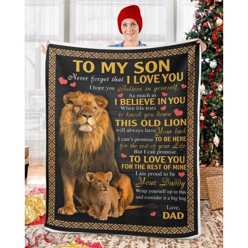I Love You - A387 - Lion Premium Blanket-Jolura