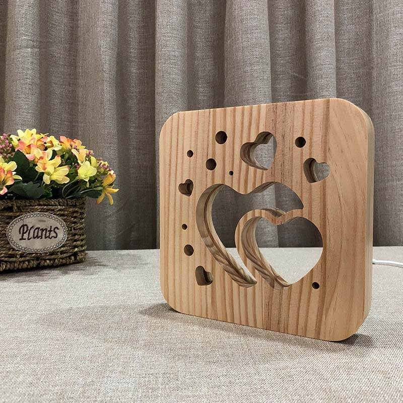 Love Wooden Decorative Light-Jolura