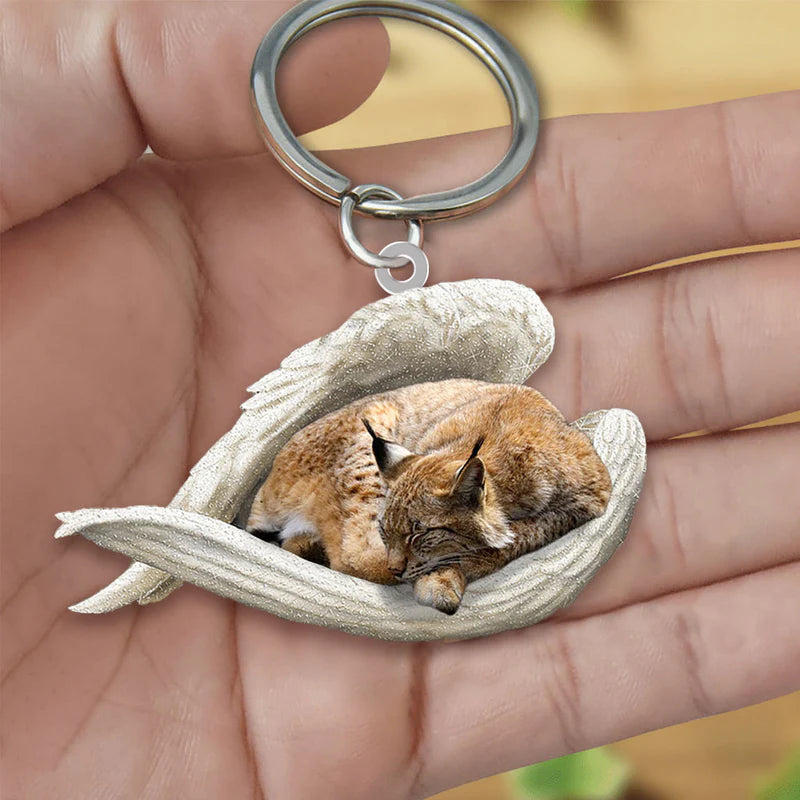 Sleeping Angel Acrylic Keychain Lynx Cat SA116-Jolura