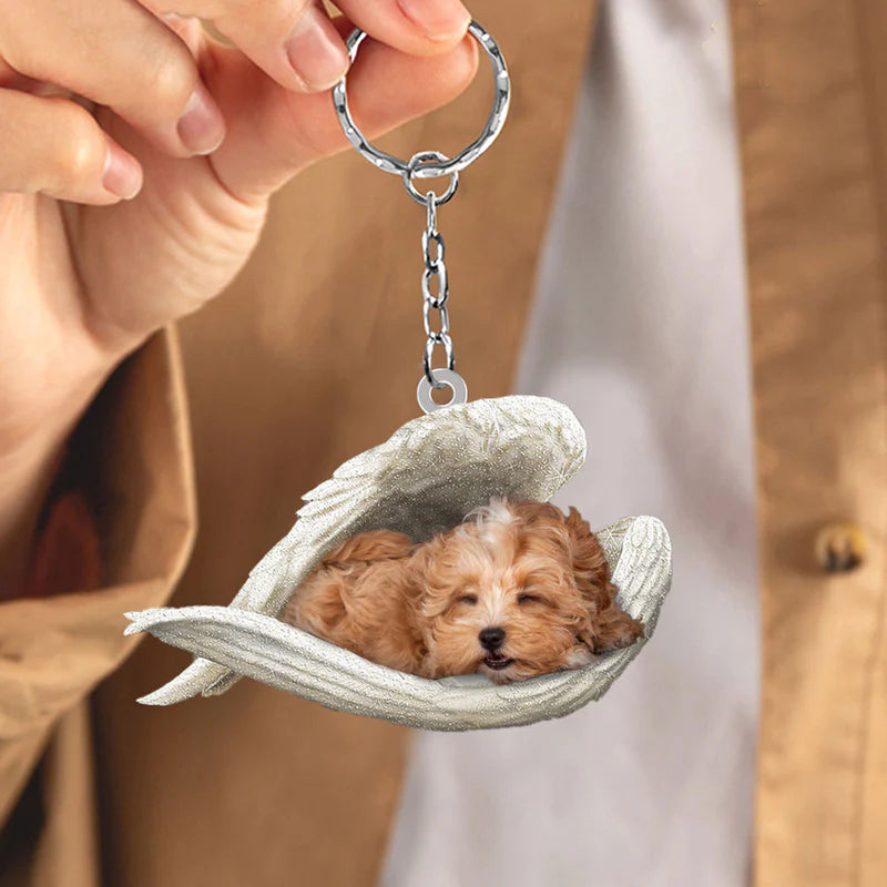 Sleeping Angel Acrylic Keychain Maltipoo SA107-Jolura