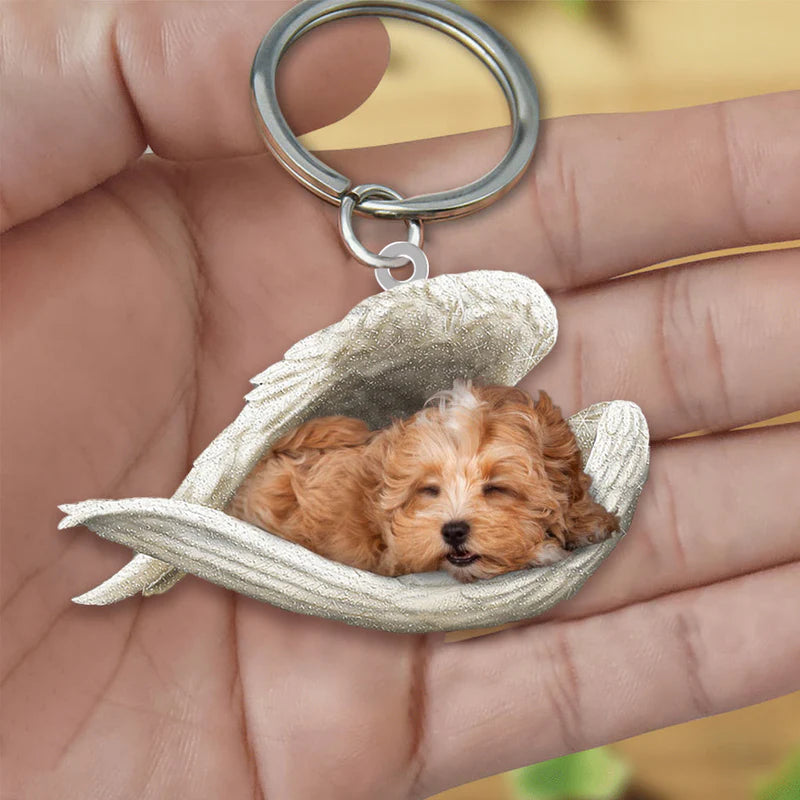 Sleeping Angel Acrylic Keychain Maltipoo SA107-Jolura