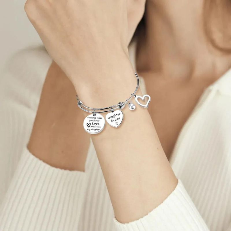 To My Daughter-in-law - Marriage Made You Family Love Made You My Daughter - Adjust Bracelet-Jolura
