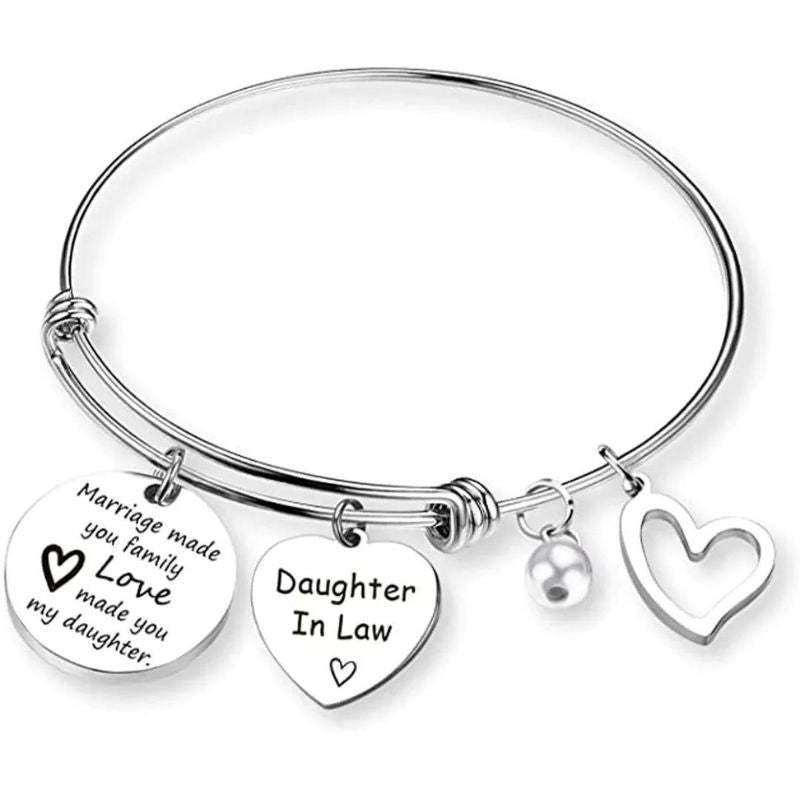 To My Daughter-in-law - Marriage Made You Family Love Made You My Daughter - Adjust Bracelet-Jolura