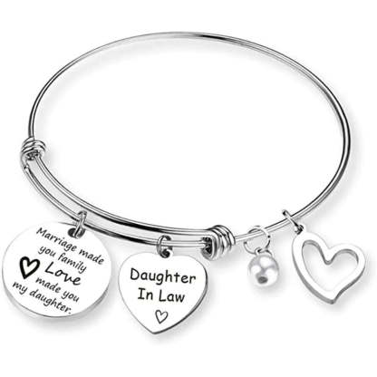 To My Daughter-in-law - Marriage Made You Family Love Made You My Daughter - Adjust Bracelet-Jolura