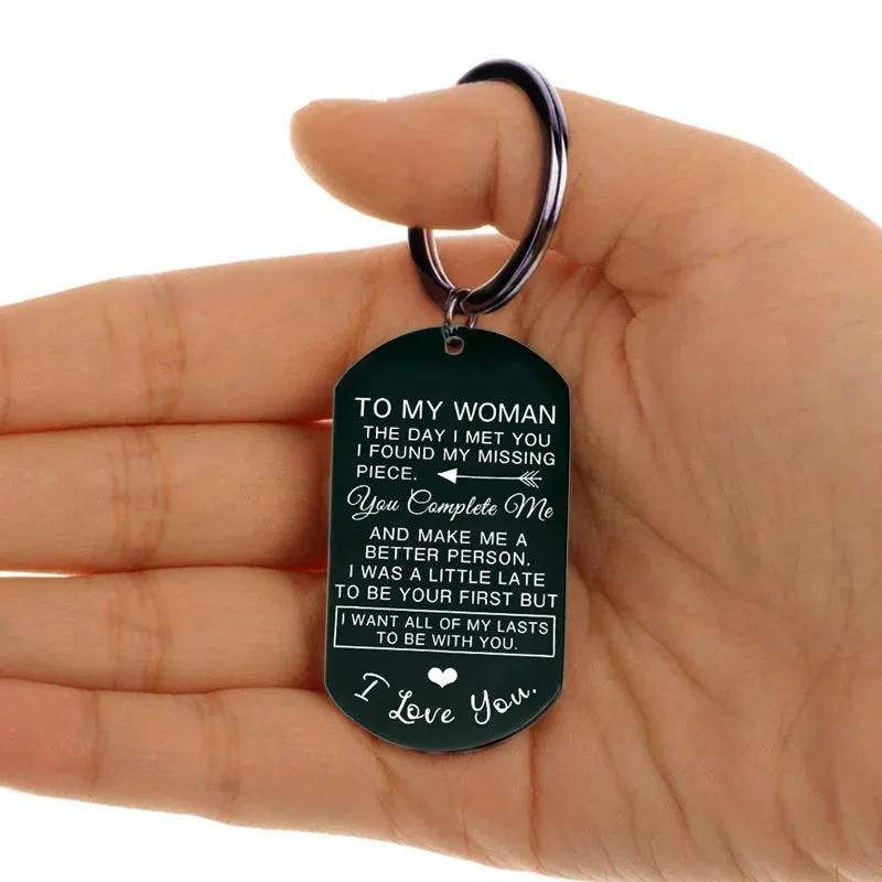 To My Man - I Want All of My Lasts to be With You Keychain-Jolura