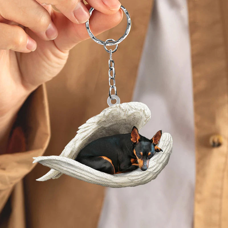 Sleeping Angel Acrylic Keychain Miniature Pinscher SA048-Jolura