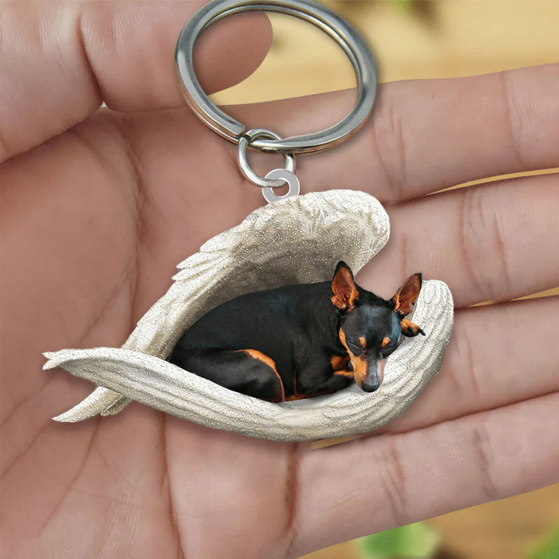 Sleeping Angel Acrylic Keychain Miniature Pinscher SA048-Jolura