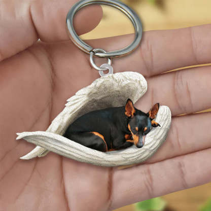 Sleeping Angel Acrylic Keychain Miniature Pinscher SA048-Jolura