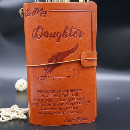 Enjoy The Ride - Engraved Leather Journal Notebook-Jolura