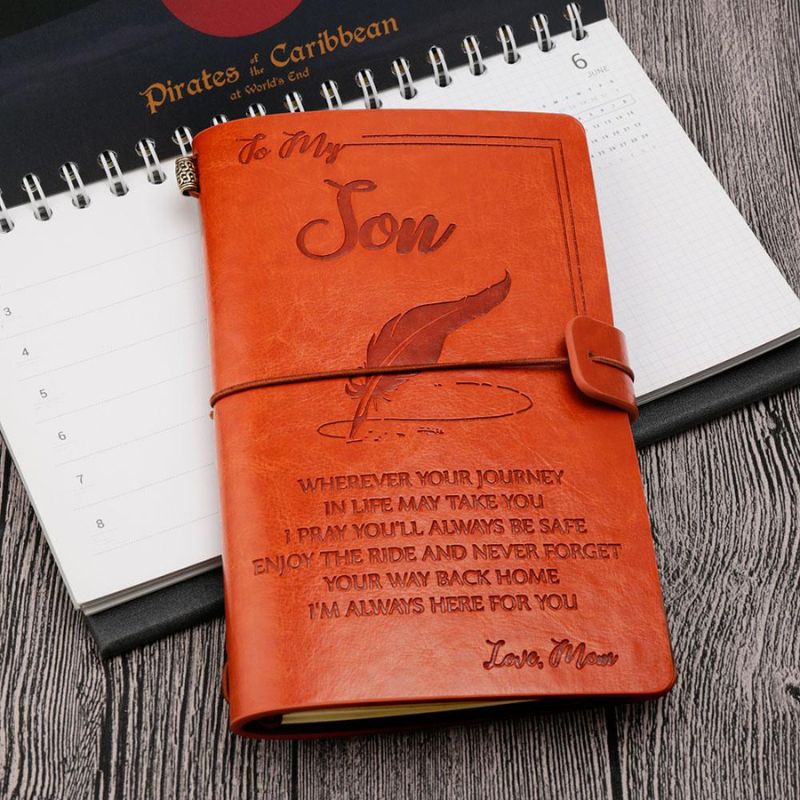 Enjoy The Ride - Engraved Leather Journal Notebook-Jolura